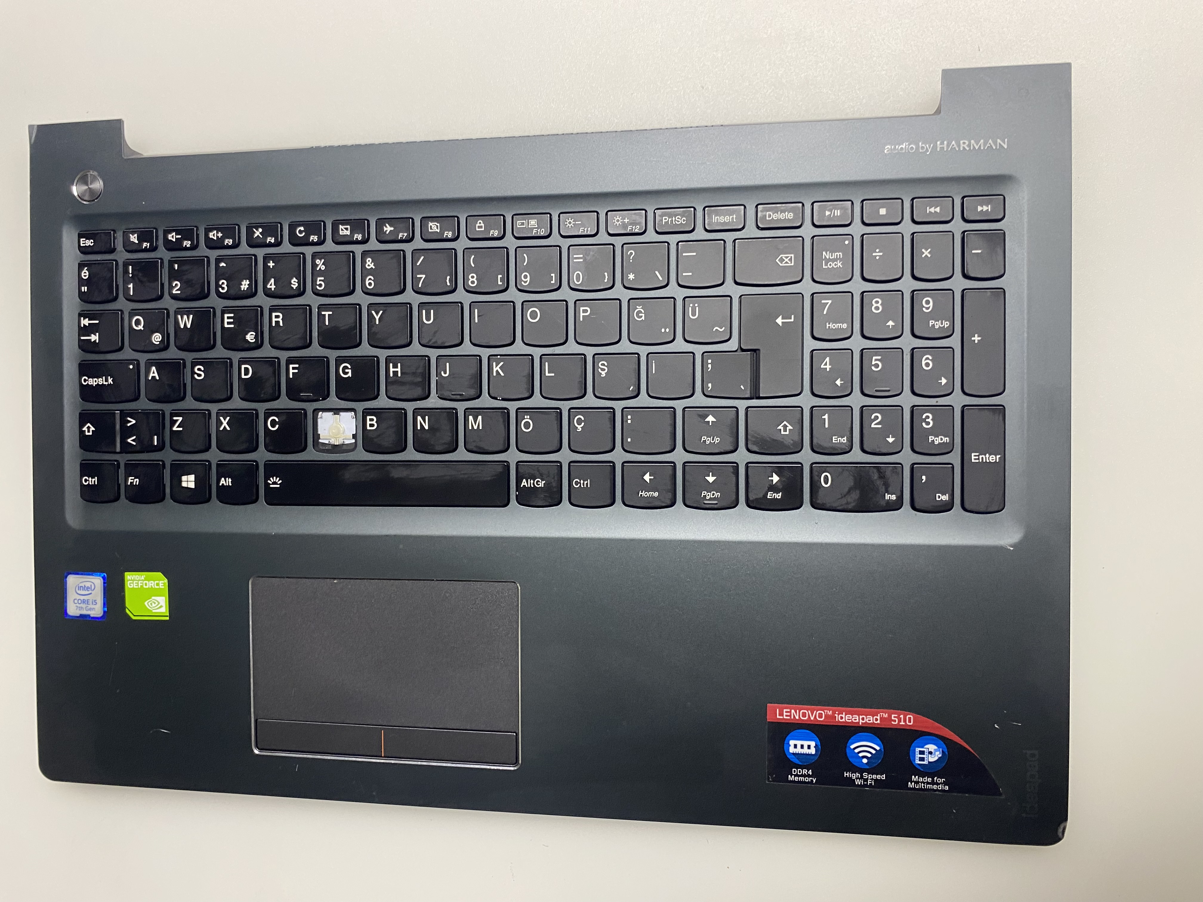 LENOVO İDEAPAD 510-15ISK 510-15IBR ORJİNAL ÇIKMA KLAVYE DAHİL ÜST KASA TOUCHPAD