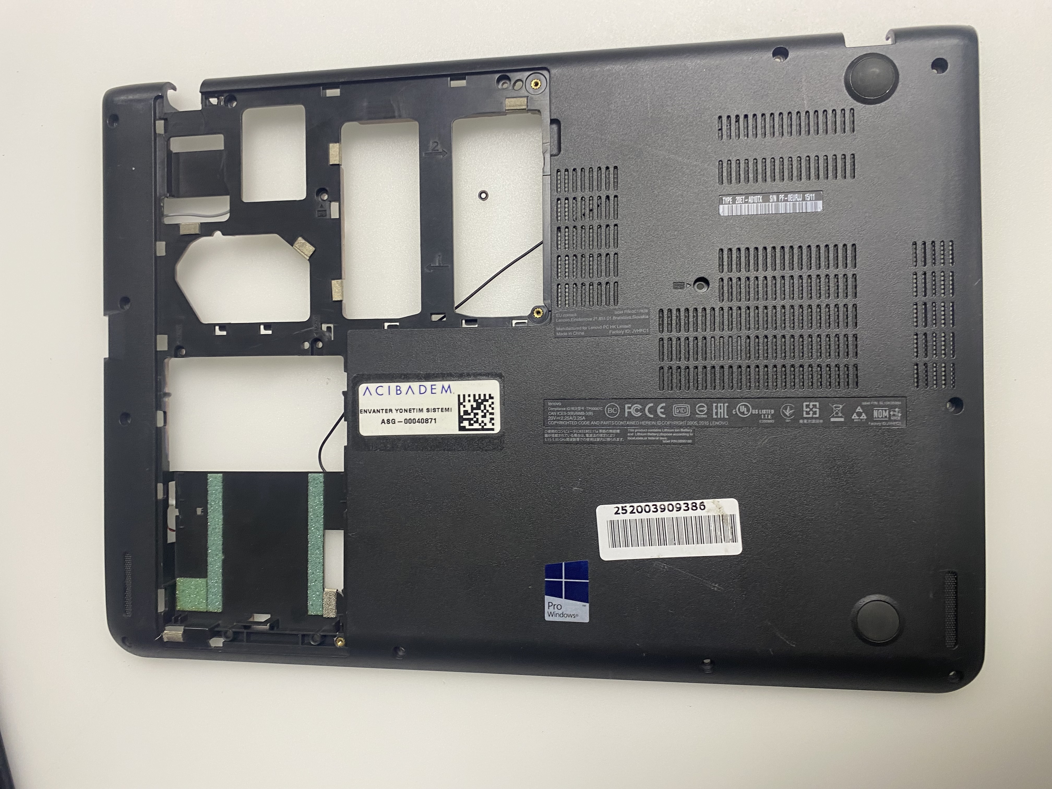 LENOVO E460 ORJİNAL ÇIKMA ALT KASA THİNKPAD E460 ALT KASA