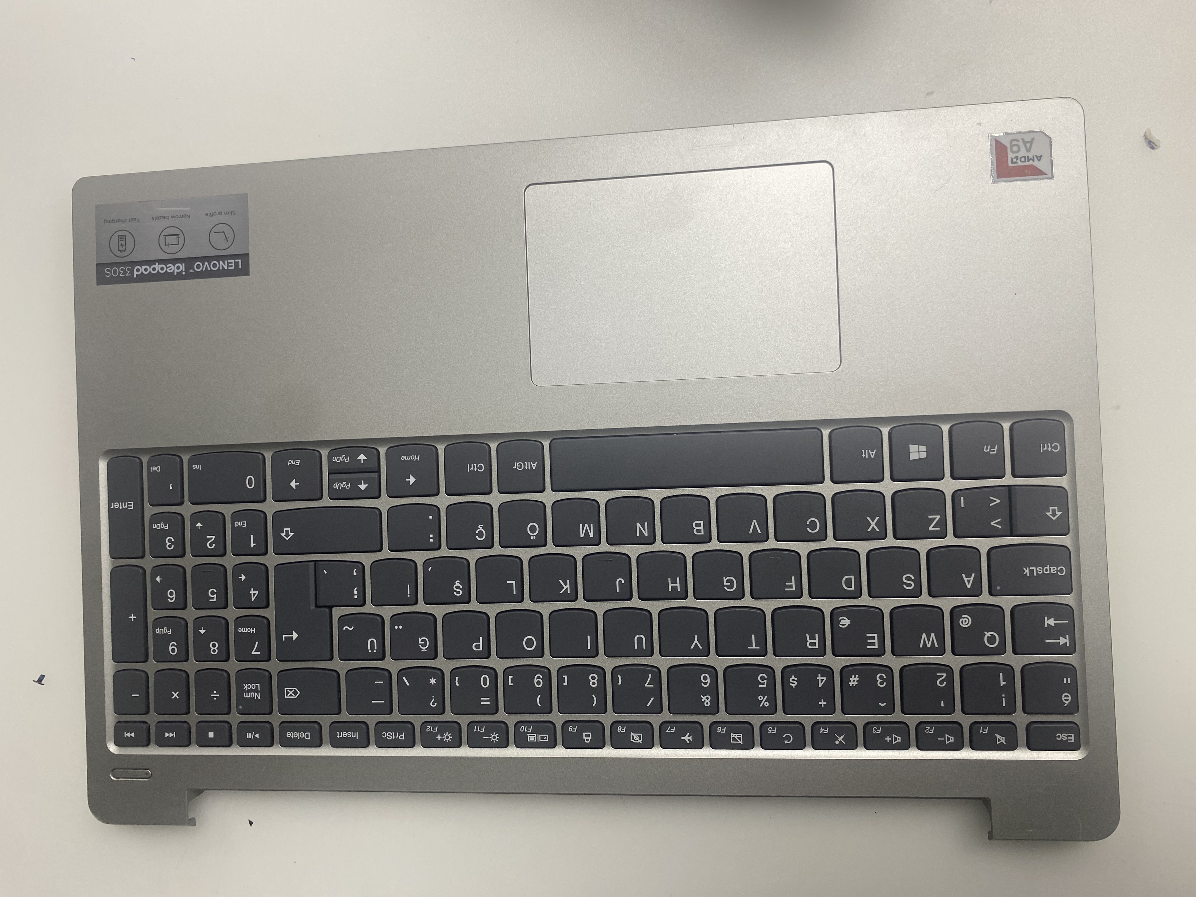 LENOVO İDEAPAD 330S-15AST ORJİNAL ÇIKMA ÜST KASA KLAVYE DAHİL 330S-15AST ÜST KASA KLAVYE