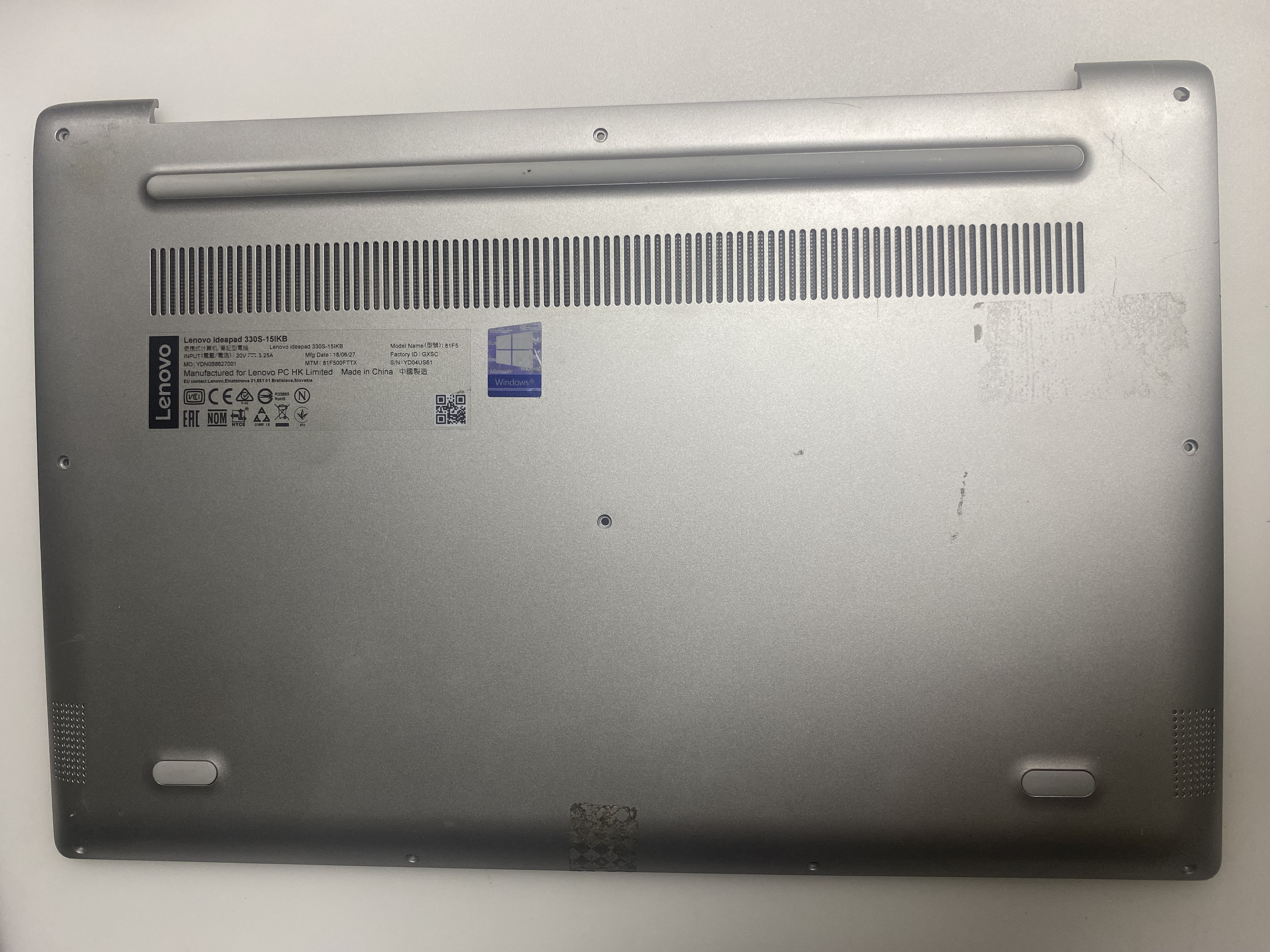 LENOVO İDEAPAD İDEAPAD 330S-15IKB ORJİNAL ÇIKMA ALT KASA İDEAPAD 330S-15IKB ALT KASA