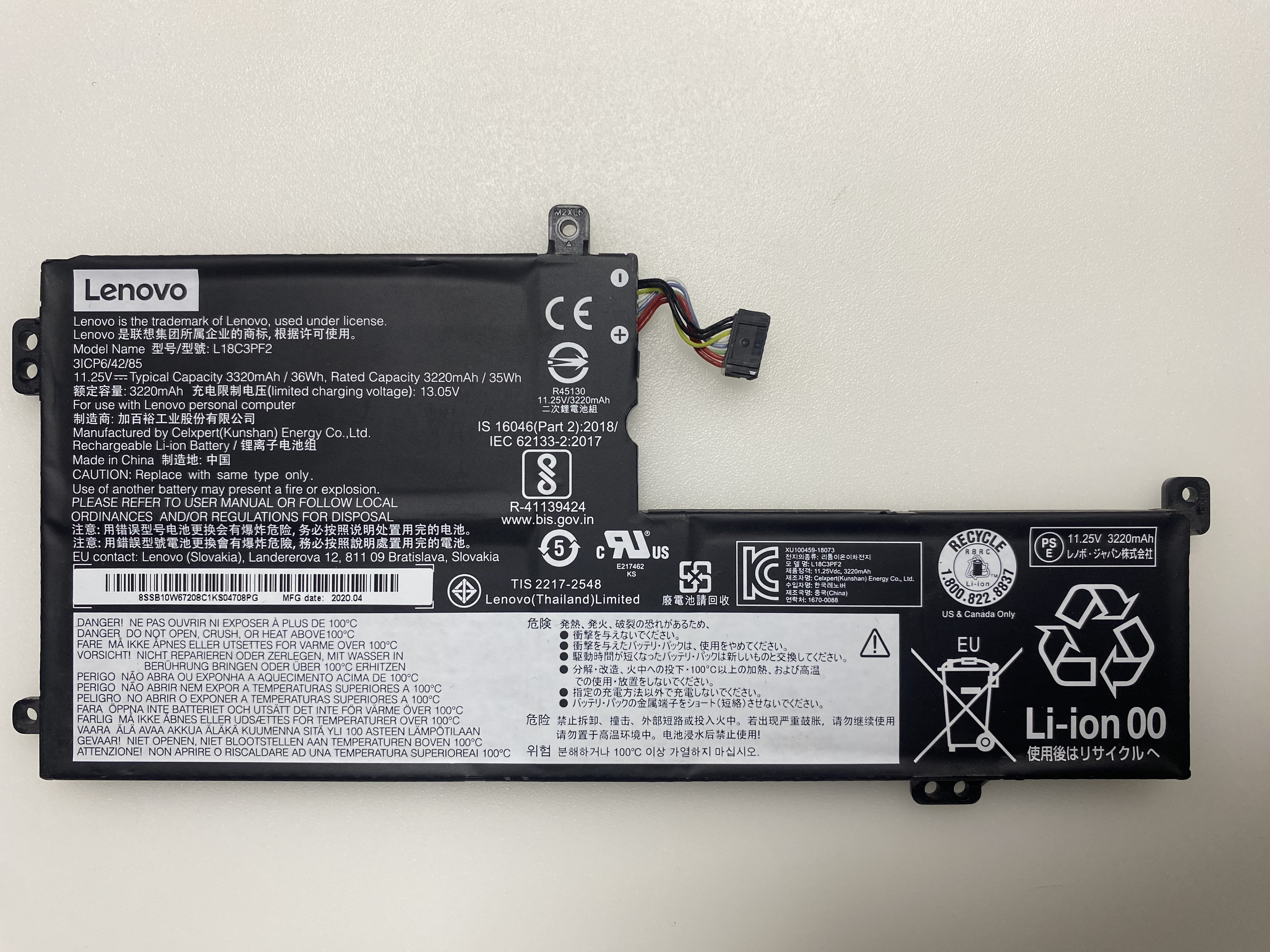 LENOVO Orijinal Lenovo ideapad L340-15IWL Touch Laptop Batarya Notebook Pili L18C3PF2