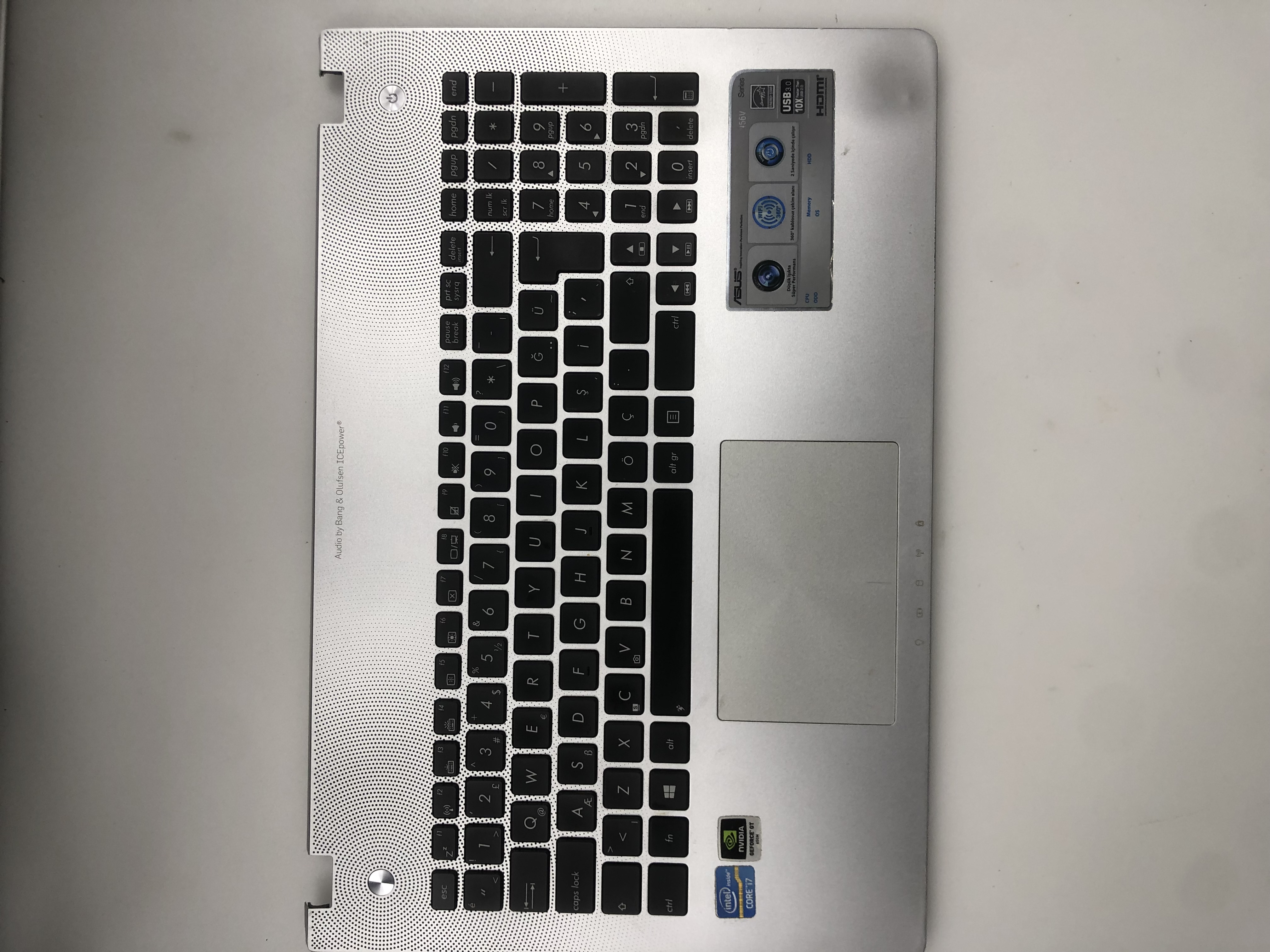 ASUS N56V ÜST KASA N56V ÜST KASA KLAVYE DAHİL