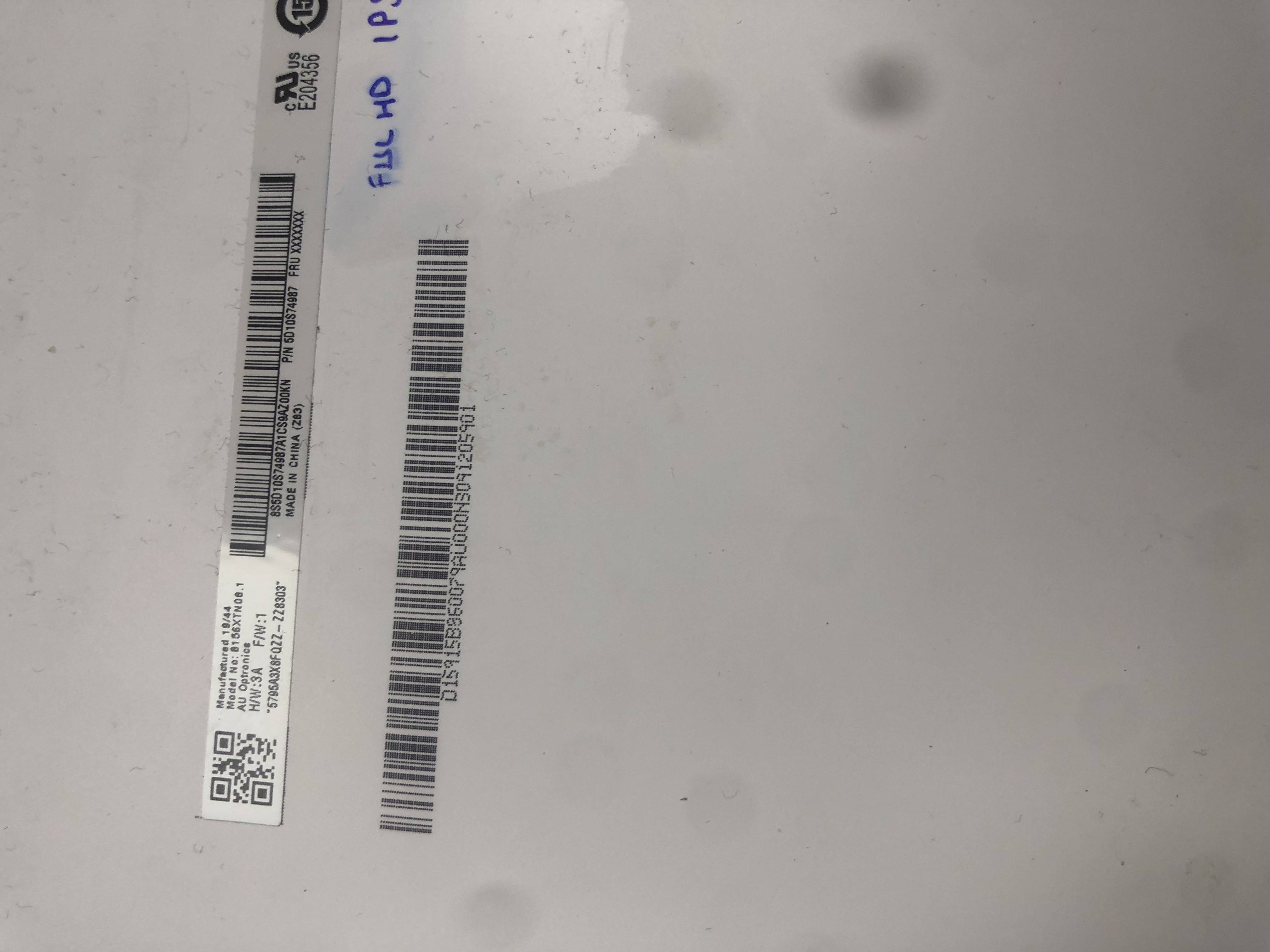 ORİJİNAL ÇIKMA B156XTN08.1 Notebook LCD EKRAN (15.6 SlİM LED )