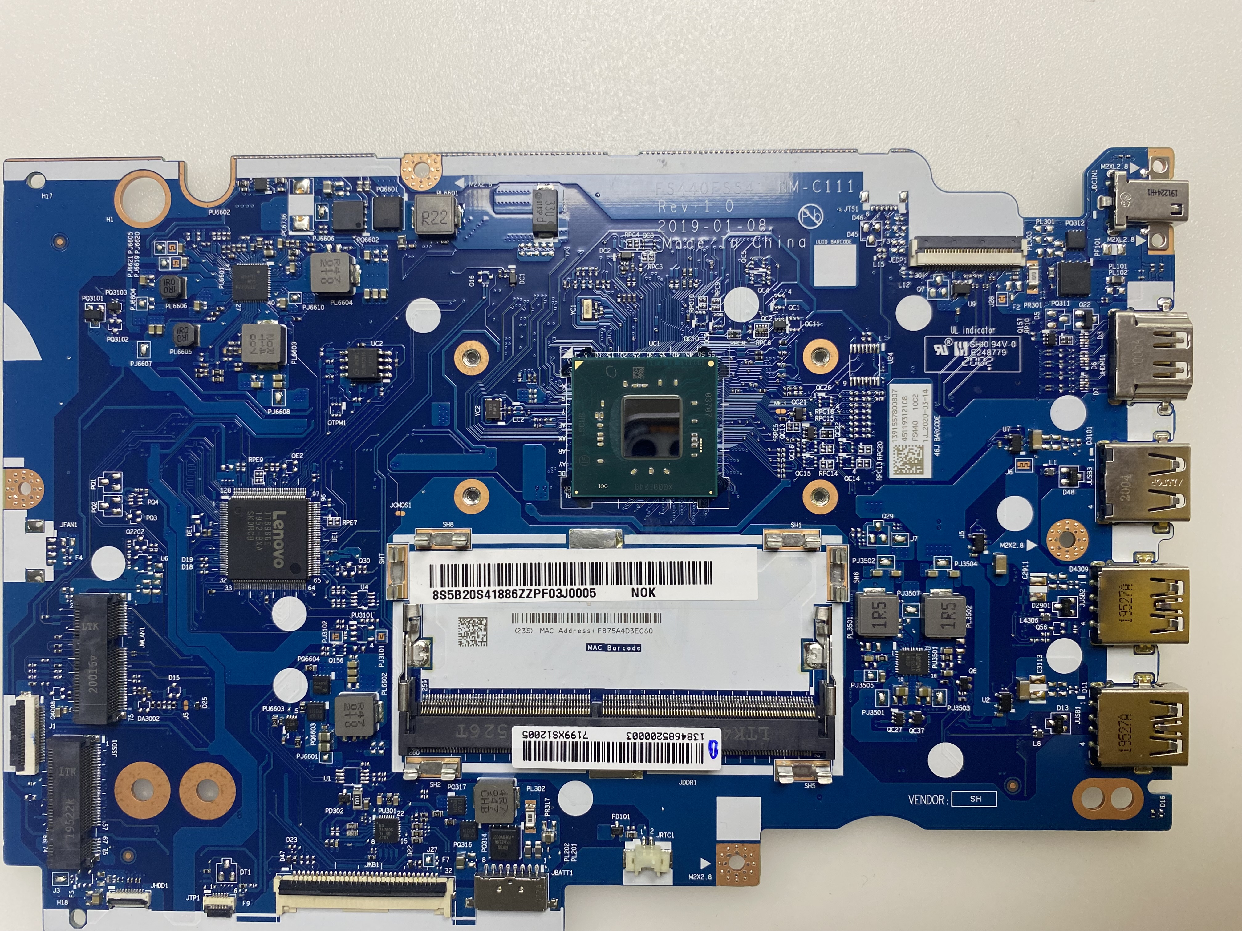 LENOVO NM-C111 CELERON SIFIR KART