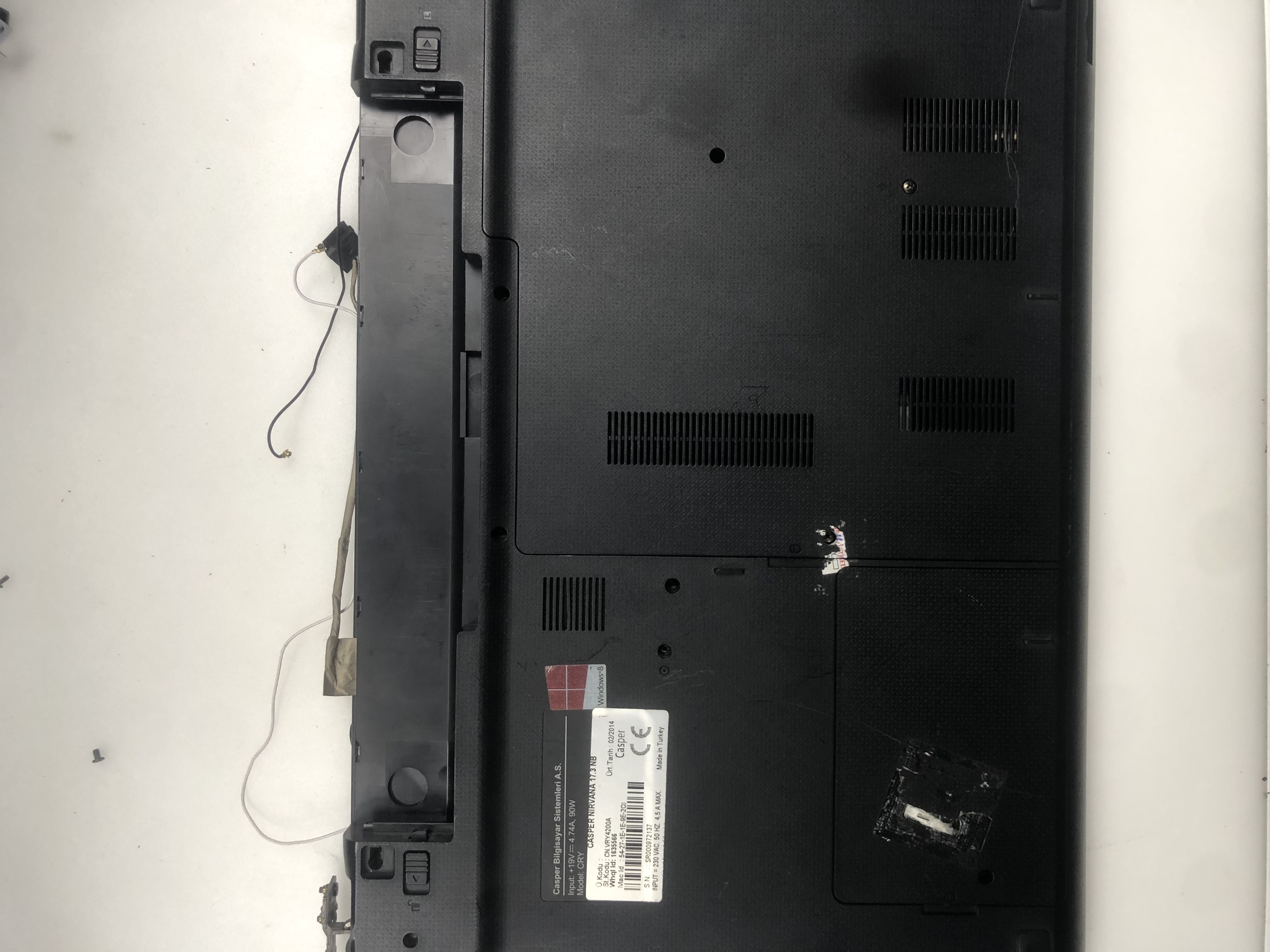 ORİJİNAL CASPER EXCALİBUR CHY 17.3 NB ALT KASA CHY 17.3 NB ALT KASA