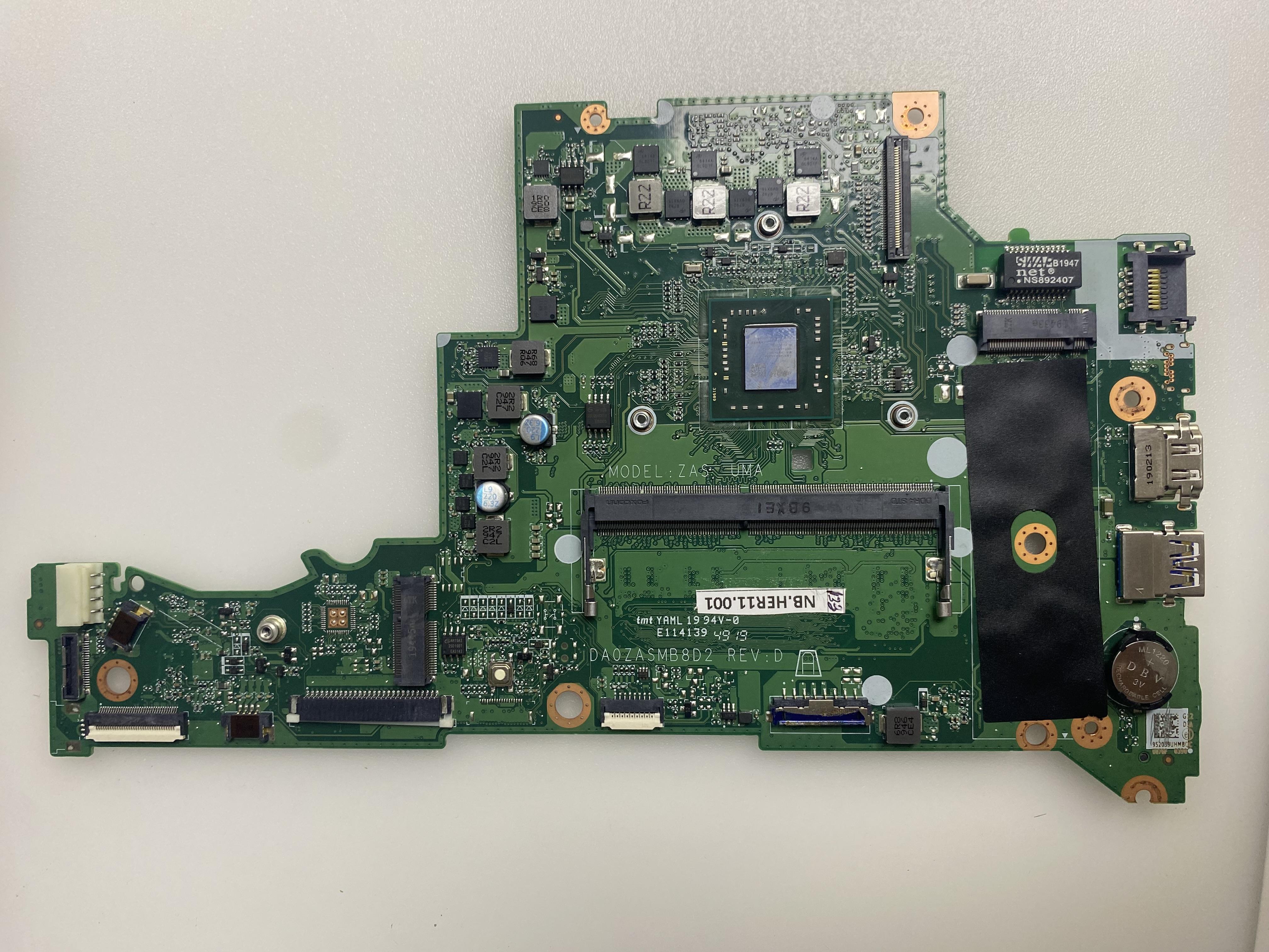 ACER DAOZASMB8D2 REV D 2.EL ANAKART