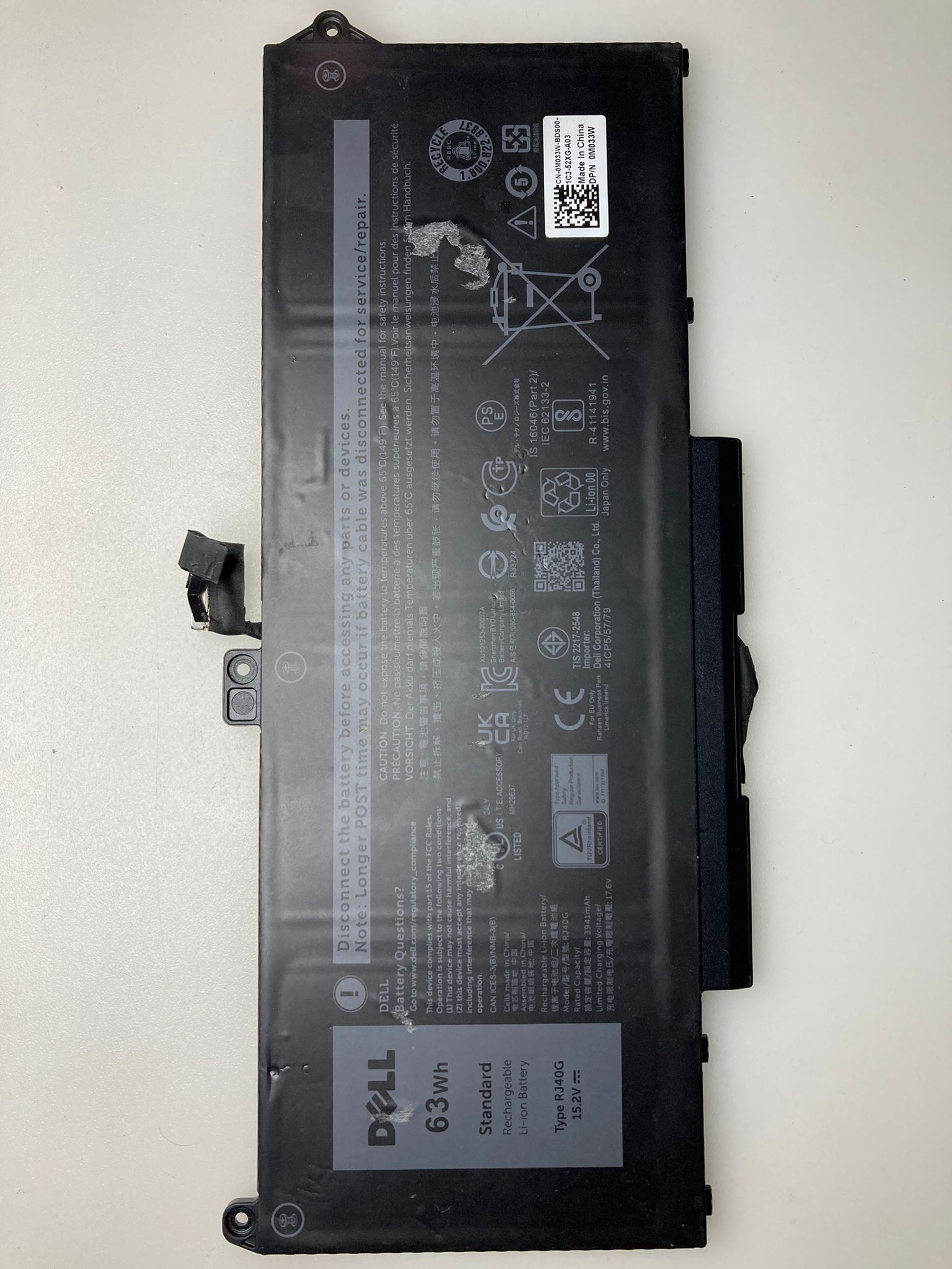 ORJİNAL DELL LATİTUDE 5420 BATARYA RJ40G